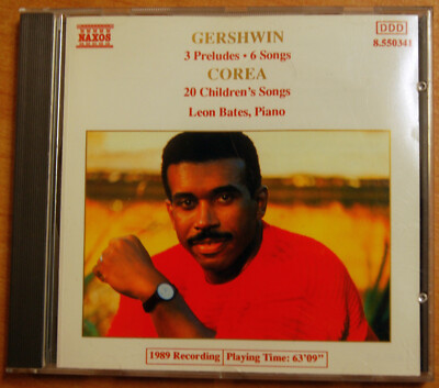 CD Leon Bates Piano: ''3 Preludes/6 Songs. 20 Children's Songs. Gershwin/Corea.