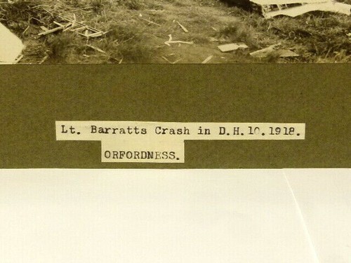 Orford Ness D.H.10 1918 avión accidente teniente Barratt 2 fotografías reales Primera Guerra Mundial - Imagen 3 de 7