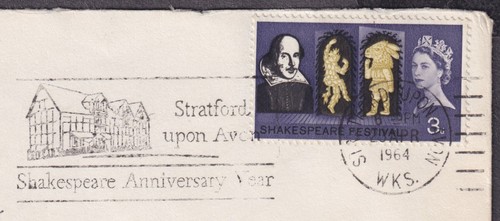 1964 Shakespeare Festival 3D Shakespeare Jubiläumsjahr Slogan - Bild 2 von 3
