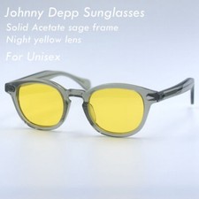 New Classic Sage acetate glasses men night yellow sunglasses Johnny Depp glasses