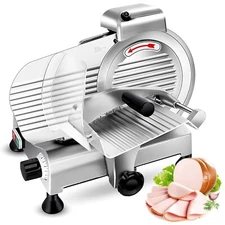 Zomagas Meat Slicer Machine 8.5" 210W Frozen Meat Cheese Deli Slicer Restaurant