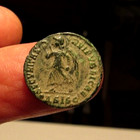 RARE Roman VALENTINIAN I AE3 348-351 AD VICTORY L WREATH PALM,PEARL DIADEMED R. — photo 6