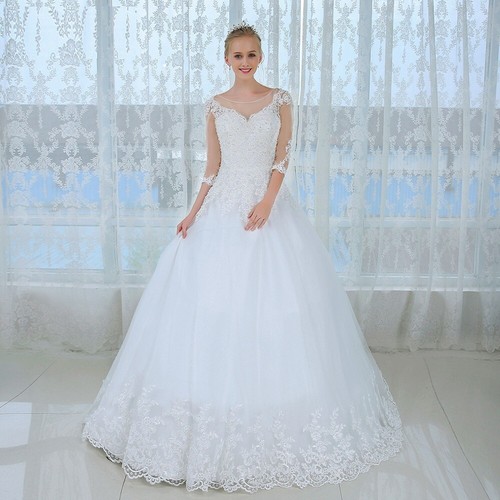 Lace Beading Wedding Dress 