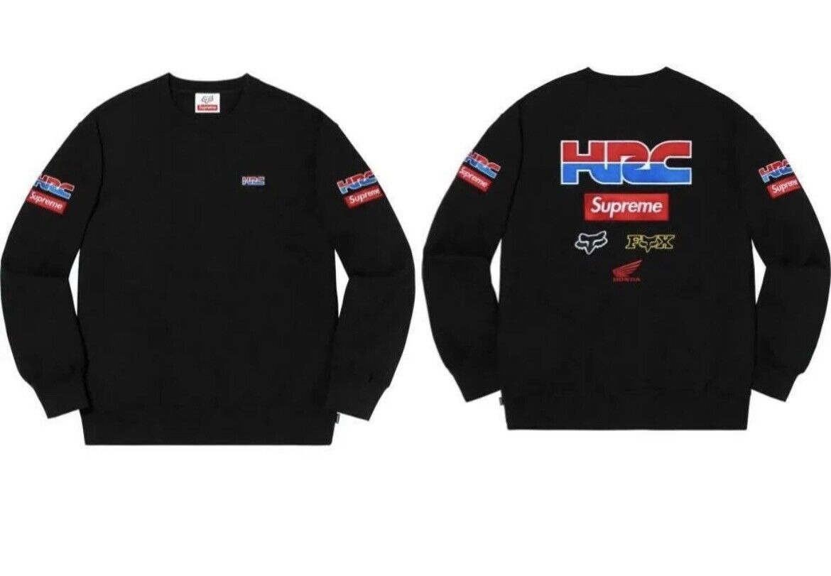Supreme Honda Fox Racing Crewneck Black XL FW19 Brand New Supreme Honda Fox Racing Crewneck Black XL FW19 Brand New