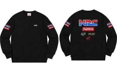 Supreme Honda Fox Racing Crewneck Black XL FW19 Brand New Supreme Honda Fox Racing Crewneck Black XL FW19 Brand New