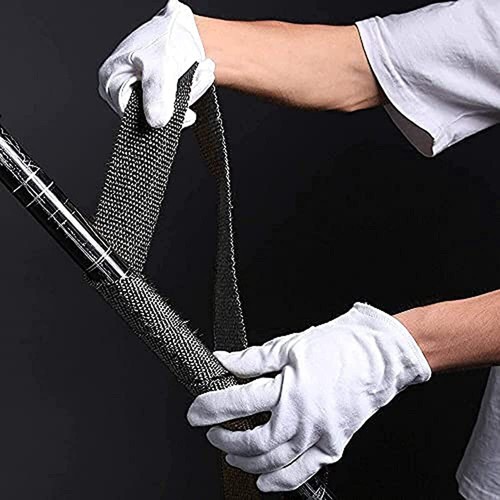 2" 16.5ft Roll Fiberglass Exhaust Header Pipe Heat Wrap Tape Black +6 Ties Kit - Picture 5 of 8