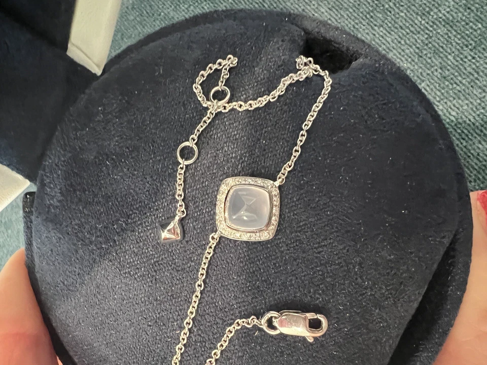 Brazalete Fred Of Paris Oro Blanco 18K Diamante 0.1ct Calcedonia Foto 4 de 4