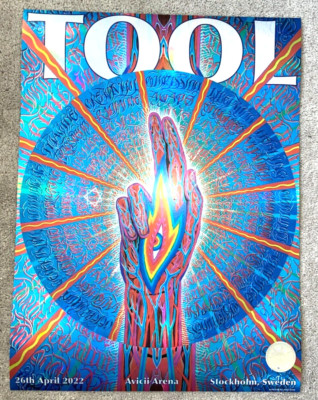 Tool Band Concert Poster Stockholm Sweden Tour April 26 2022 /500
