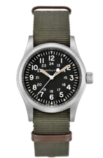 New Hamilton Khaki Field Mechanical Black Dial NATO Band Men's Watch H69439931