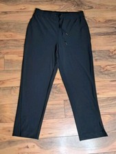 Joie Womens Straight Leg Drawstring Elastic Waist Pants Size M Black Stretch