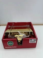 NEW WINTER WONDER LANE BRASS LOOK STOCKING HOLDER ~ 2 In Box