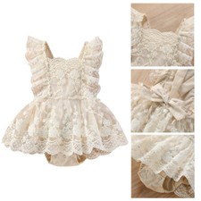 Baby Girls Lace Romper Outfits Summer Newborn Jumpsuit One-Piece Set Casualwear