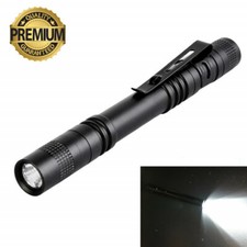 TACTICAL FLASHLIGHT SMALL LED Torch Light Mini Pen Super Bright TINY Penlight