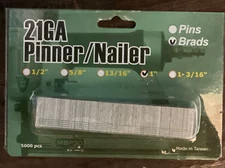 5000 Brad Nails 21GA Pinner/Nailer 1”
