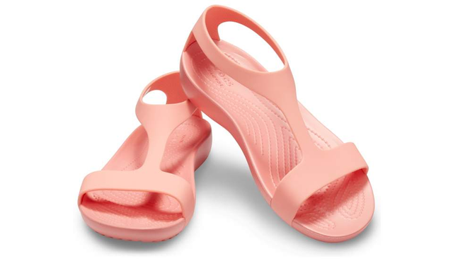 Crocs Serena Orange Peach T Strap Sandals Womens Size 8 Wide - NWT | eBay