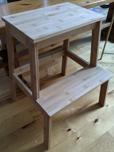 IKEA Tenhult Wooden Step Stool Kitchen Home Bar Shop,42.7x40x49.6 cm bamboo - Picture 4 of 7