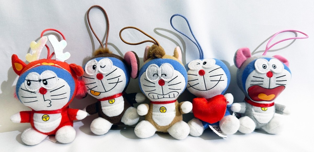 Mcdonald's McD's Doraemon Zodiac Happy Meal Toys Set of 5 Plush