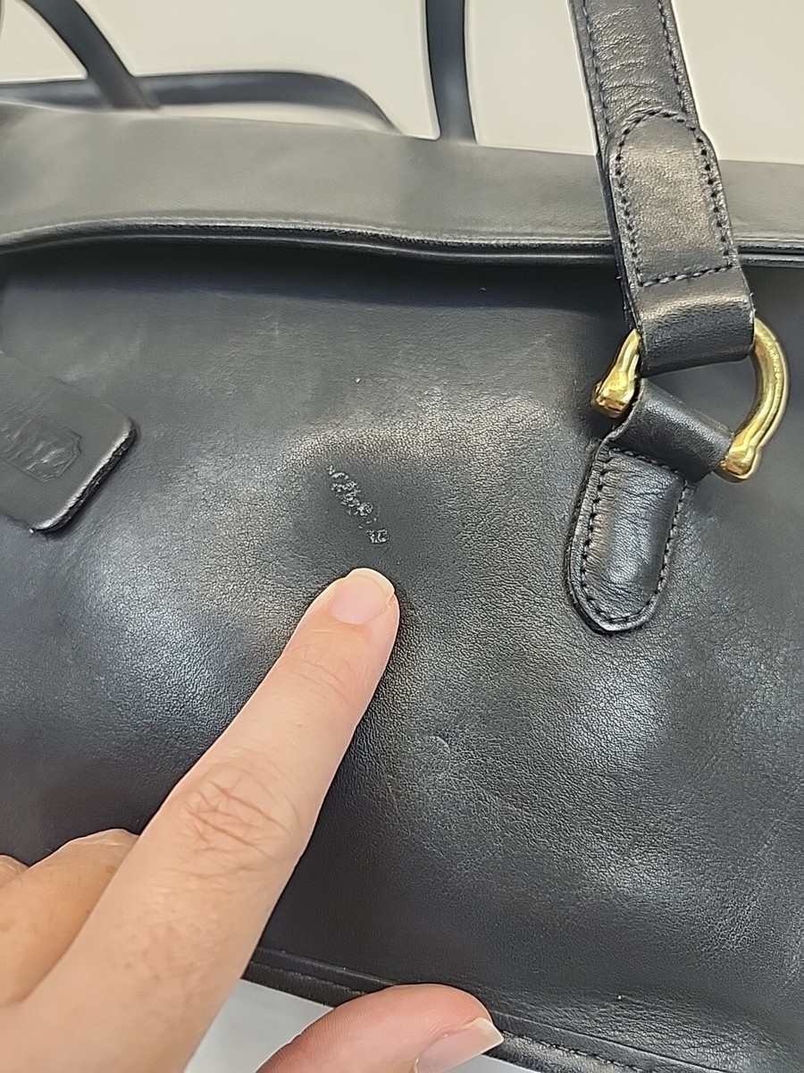 COACH レザー バッグ L7B-9808 Vintage Coach Leather Pocketbook Equestrian Flap Shopper Bag