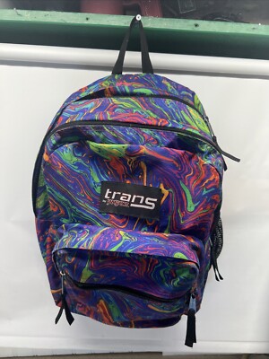 Jansport Trans Supermax Acid Rainbow Swirl Marbelized Backpack