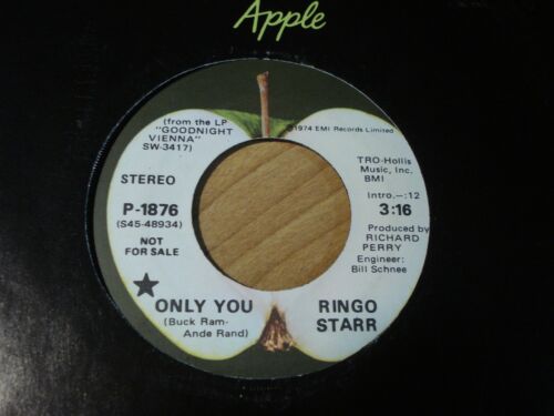 RINGO STARR (Beatles) 1974 ONLY YOU - APPLE P-1876 DJ PROMO 45 MONO/STEREO