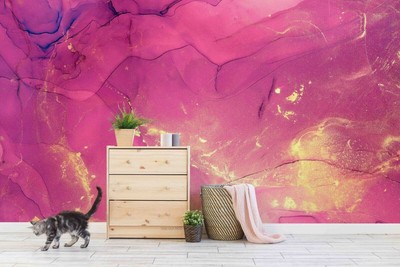 3D Pink Marble Texture Wallpaper Wall Mural Removable Self-adhesive 150