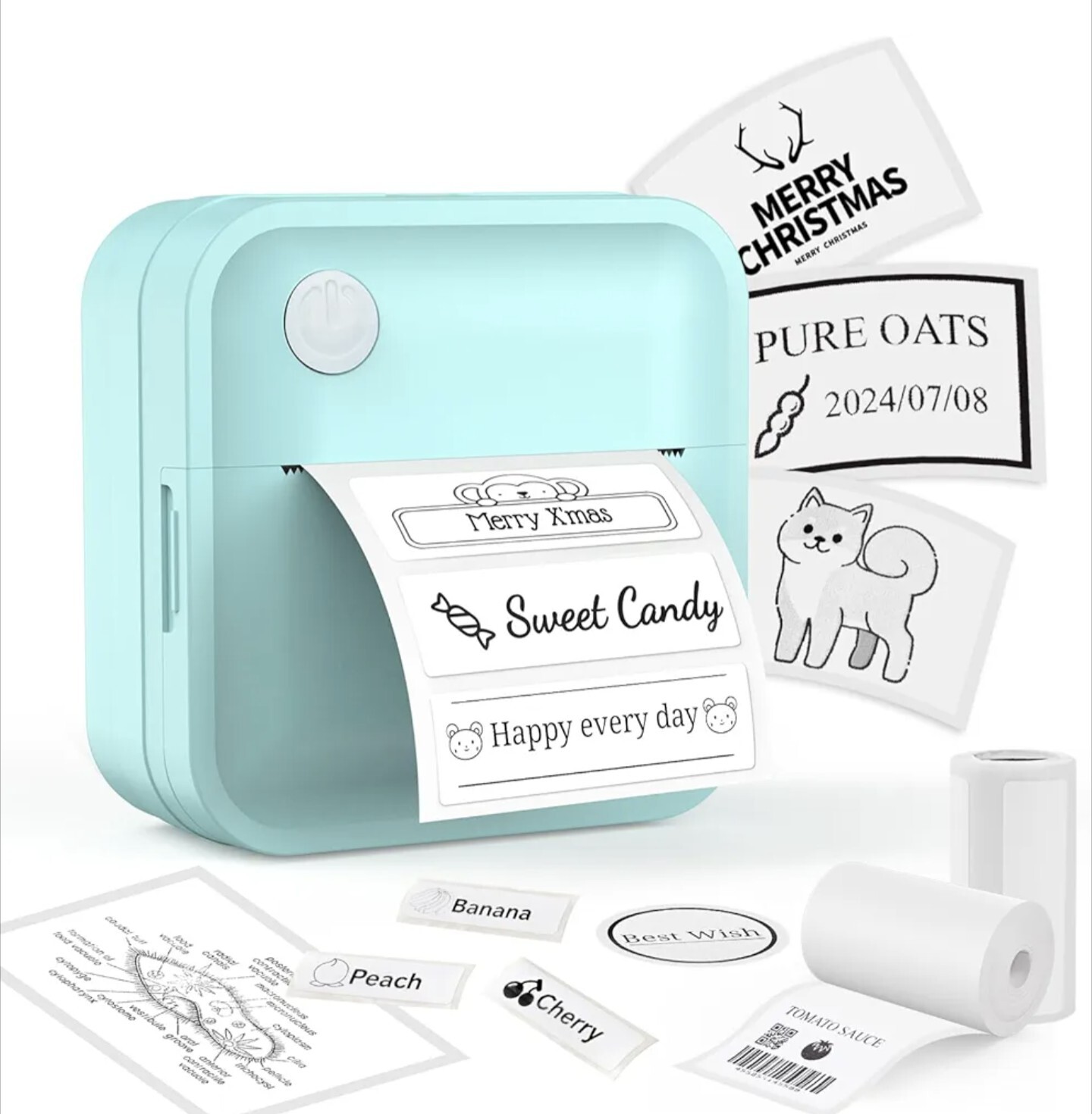 Mini Portable Thermal Label Maker for Stickers-image