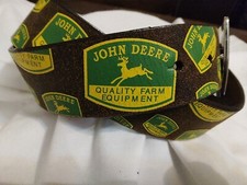 Great Looking Brand New John Deere Logo Ladies Leather Belt Size Large