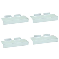 4'' x 10'' Slatwall Clear Acrylic Shoe Shelf 1''H Sign Holding Slot 
