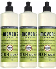 Mrs. Meyer's Clean Day Liquid Dish Soap, Lemon Verbena, 16 fl.oz. (Pack Of 3)