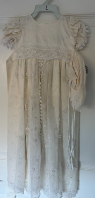 New $104 Sweet Pea Lilli Girls Embroidered Tulle Christening