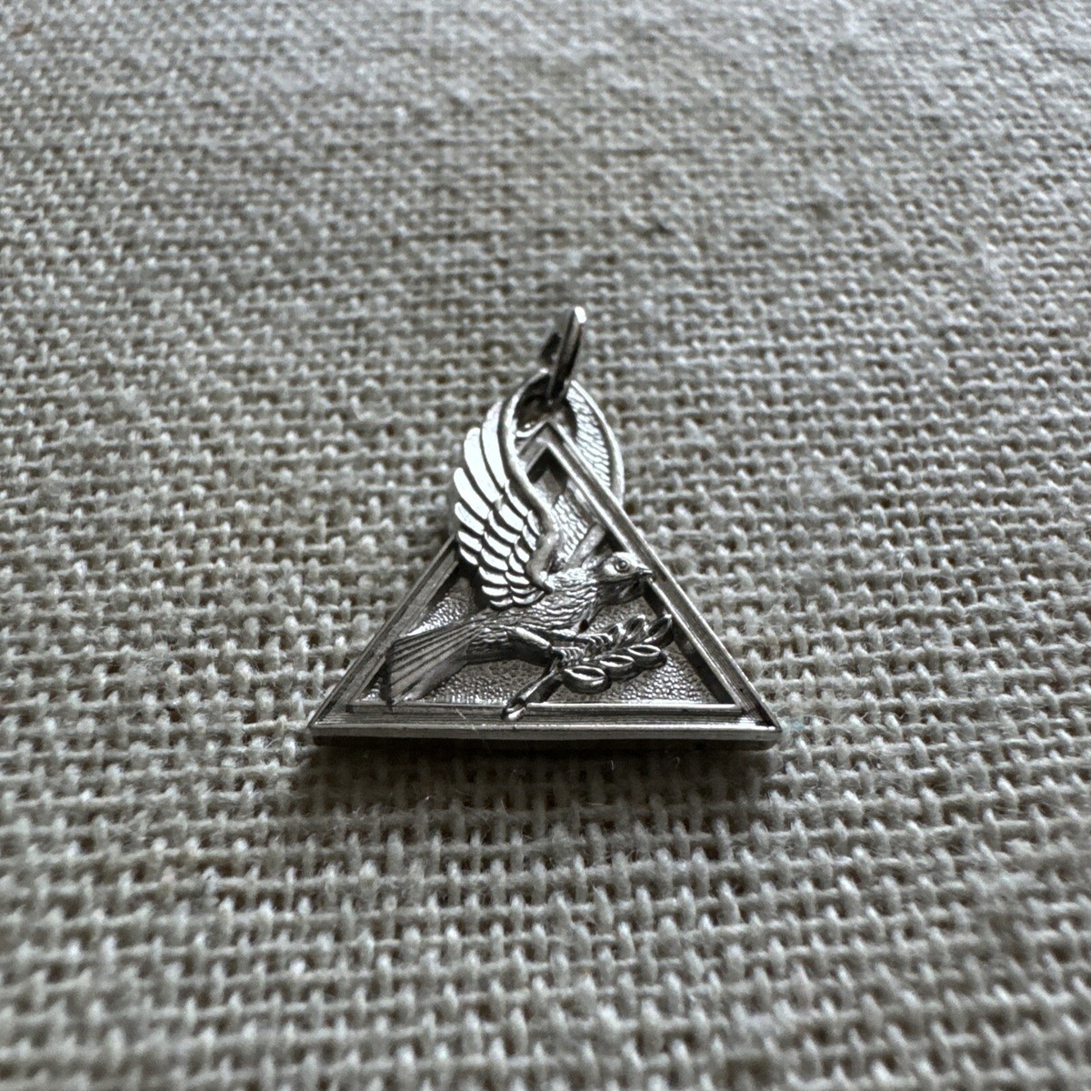 Iyob Filiae Pendant Vintage Masonic Job's Daughters Sterling Dove