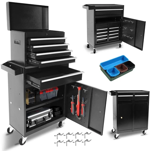 Rolling Tool Chest with Drawers Tool Organization Box Storage Cabinet for Garage