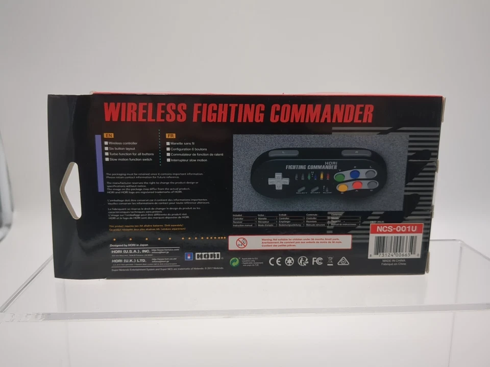 SEALED Fighting Commander Wireless Controller Super Nintendo Classic - BOX WEAR - Image 2 of 4