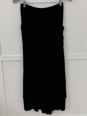 Ralston Harem Pants Sz Small Womens Black Lagenlook Pockets Pull on wide leg