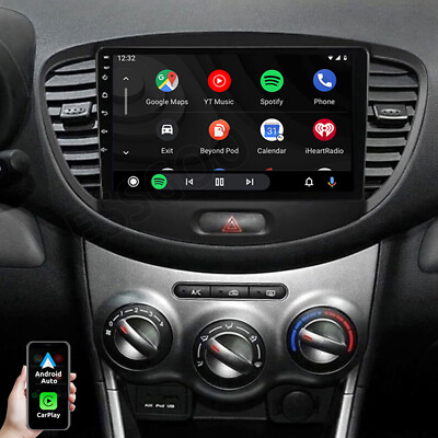 Autoradio Für Hyundai i10 2007-2013 9'' Android 15 32G GPS Navi CarPlay RDS FM BT