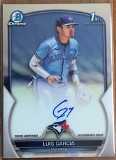 Bowman Chrome 1st Bowman Luis Garcia 2023 #CPA-LG Auto Blue Jays