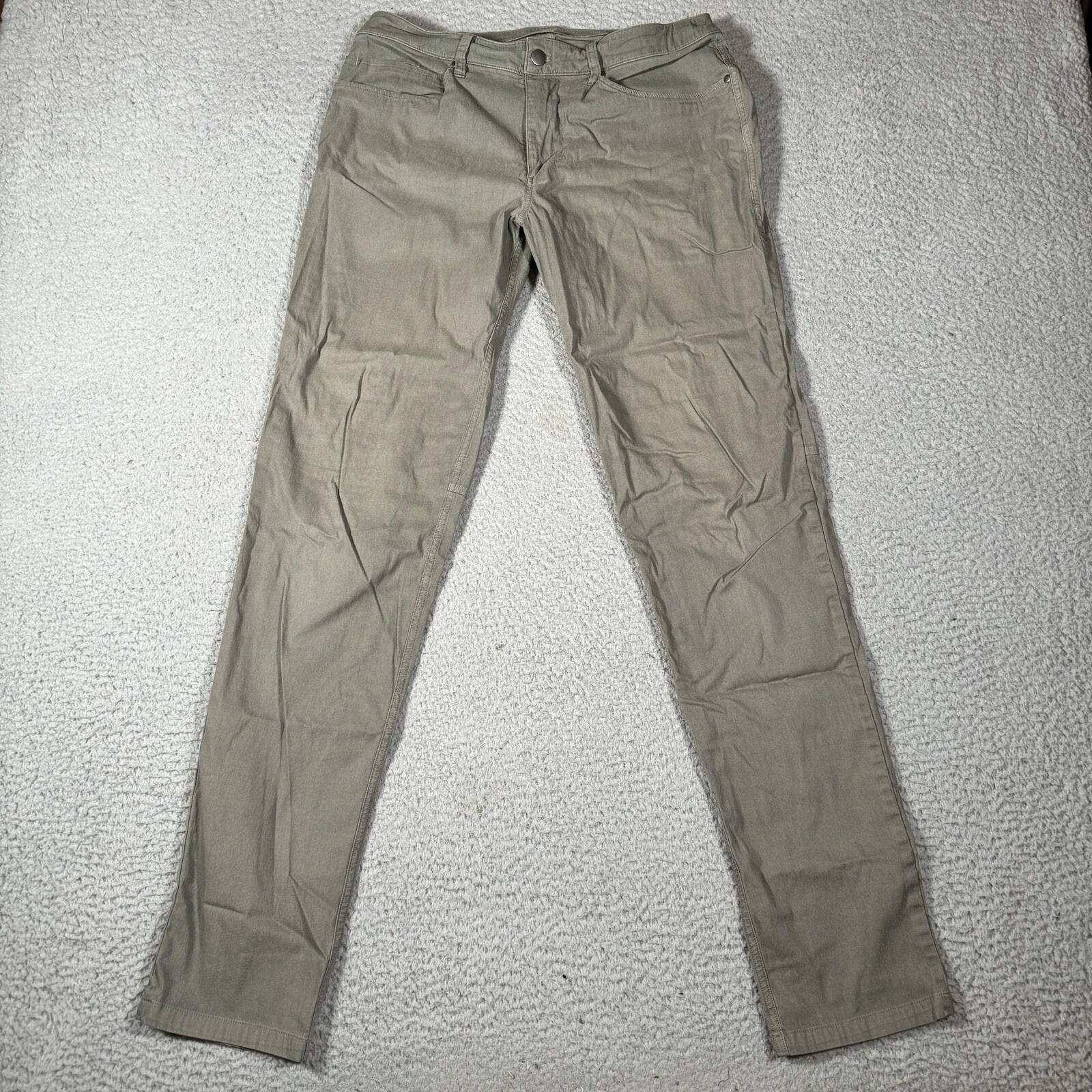 Lululemon ABC 5 Pocket Pants Men’s 30 (Fits 32x32) Gray Polyester Stretch