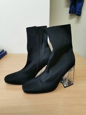 Truffle Collection Womens ankle boots size 3 clear heel Ladies