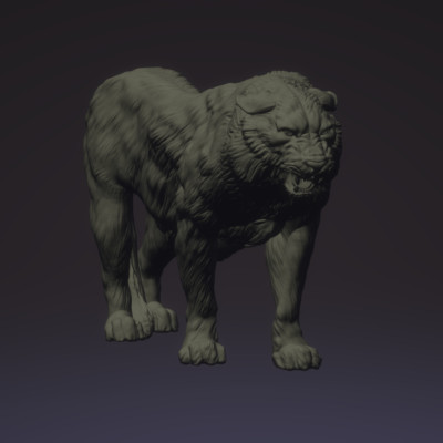 Caspian Tiger - Panthera tigris virgata Scale miniature by Limelight Miniatures