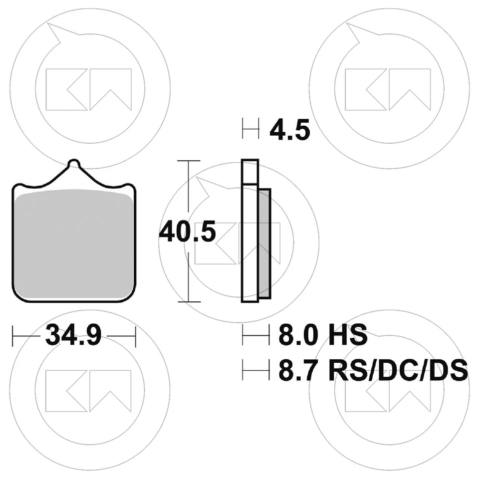 KIT 8 PASTIGLIE FRENO ANTERIORI SBS 870DC DUAL CARBON RACING BMW S 1000 RR 2009 - Изображение 2 из 3