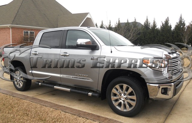 fit:2007-2020 Toyota Tundra Crew Max Cab CrewMax Body Side Molding Trim