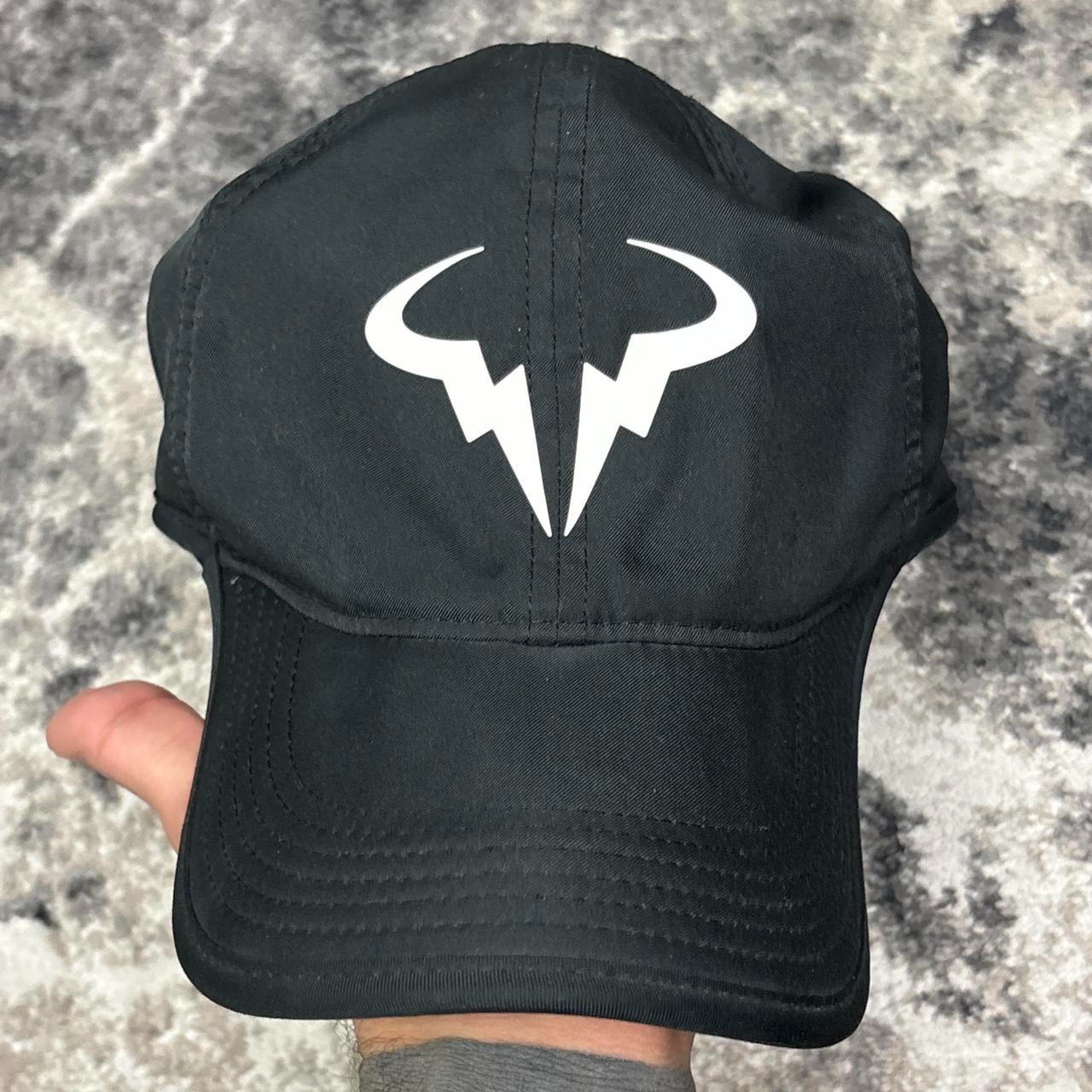 Nike Rafael Nadal Hat Cap Rafa Bull Featherlight Dri Fit Black Tennis Swoosh