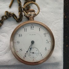 Antique Elgin Pocket Watch Grade 336 Model 5 17J Size 18 1910 Runs works