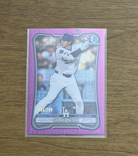 2026 Bowman Chrome Pink Mojo Refractor Shohei Ohtani 005/299 Dodgers
