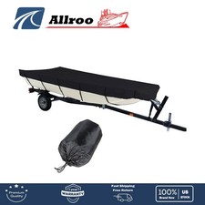 New Boat Cover Black Fit For Jon Boat 12ft-18ft L Beam Width up to 75inch 210D