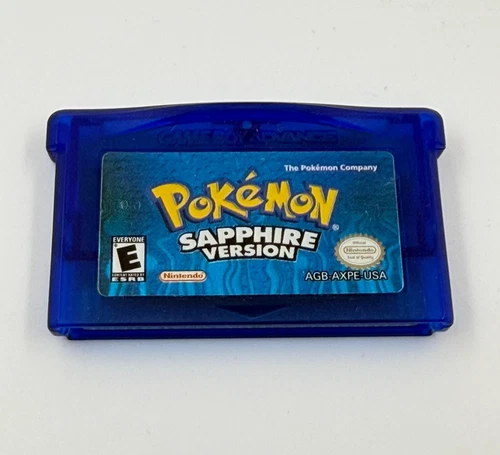 Pokemon Sapphire Version Nintendo Game Boy Advance, 2003, Authentic, Dry Battery