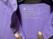 Figs Scrub Top Sz S Purple