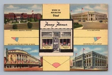 Vintage New York Postcard ROCHESTER Fanny Farmer Candy Shops 1930s