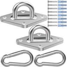 Hammock Hooks 2 Pack, Heavy Duty Hammock Hanging Kit, M10 304 Stainless Steel...