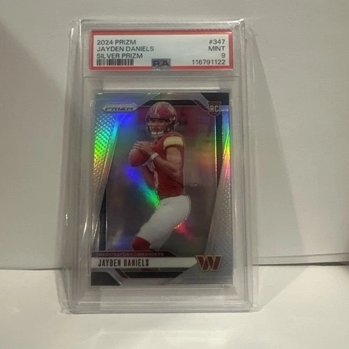 2024 Panini Prizm - Rookies Jayden Daniels Silver Prizm Short Print PSA 9